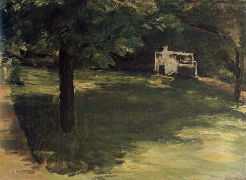 Max Liebermann Garden Bench beneath the Chesnut Treses in t he Wannsee Garden Germany oil painting art